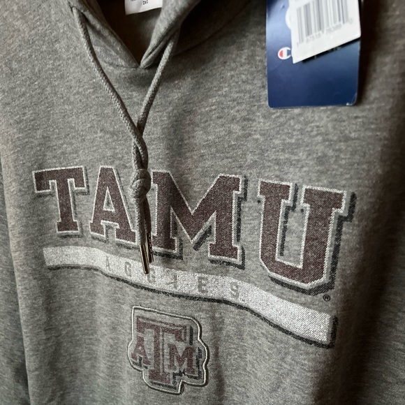 Champion Texas A&M Aggies Hoodie Sweatshirt Gray Pullover Sweater Size 2XL NWT - Picture 7 of 12